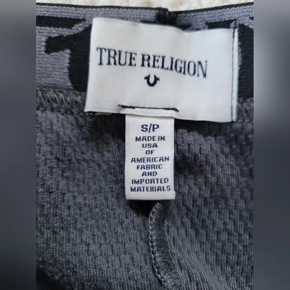 True Religion Men's Charcoal Thermal Pant NWT - Picture 3 of 8